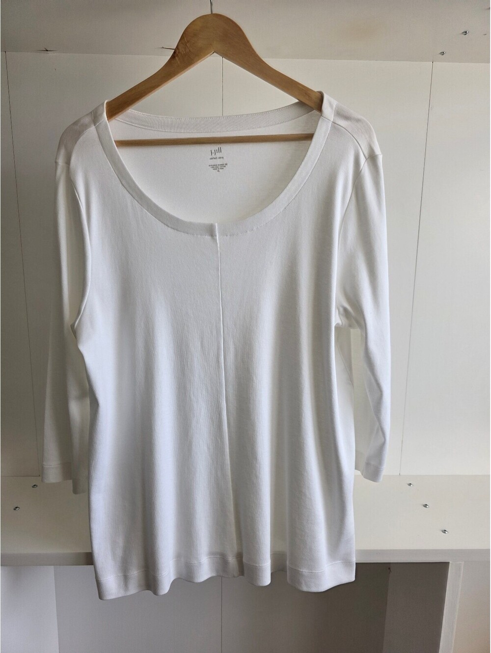 J.Jill Perfect Pima Tee in White XL